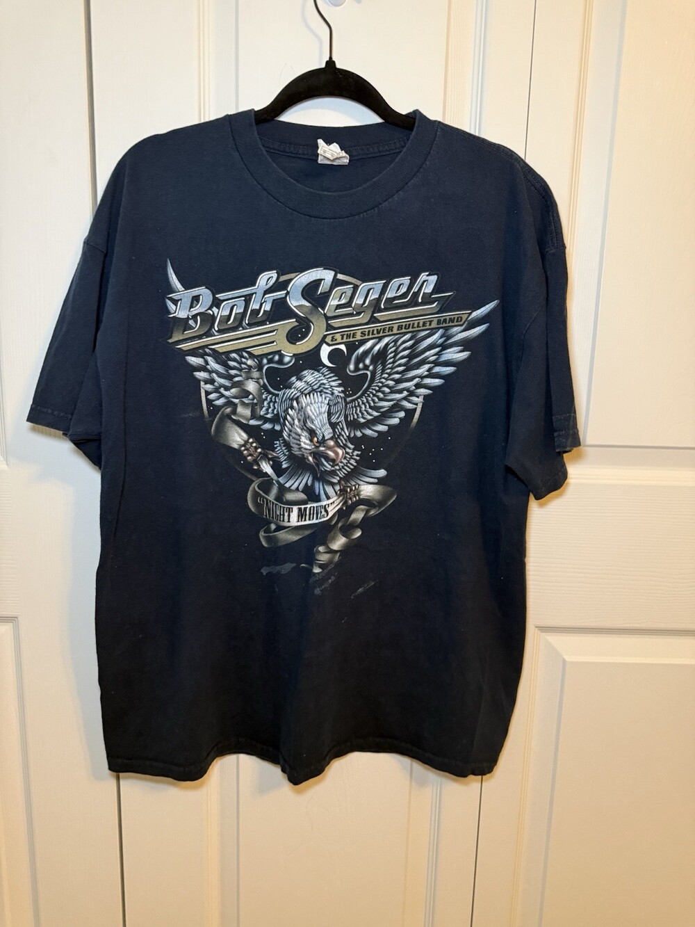 Bob Seger Silver Bullet Band Night Moves North America Tour 2011 Navy T-Shirt